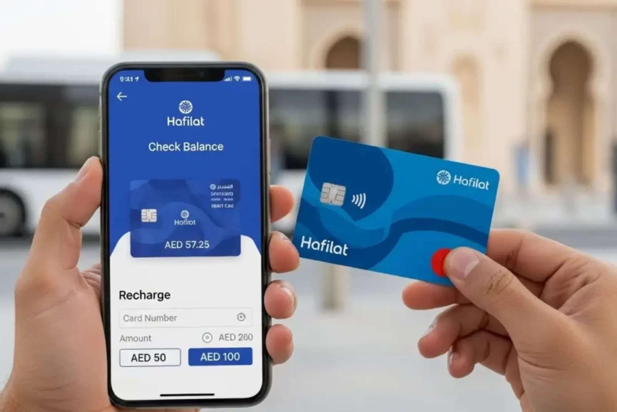 Hafilat card recharge methods